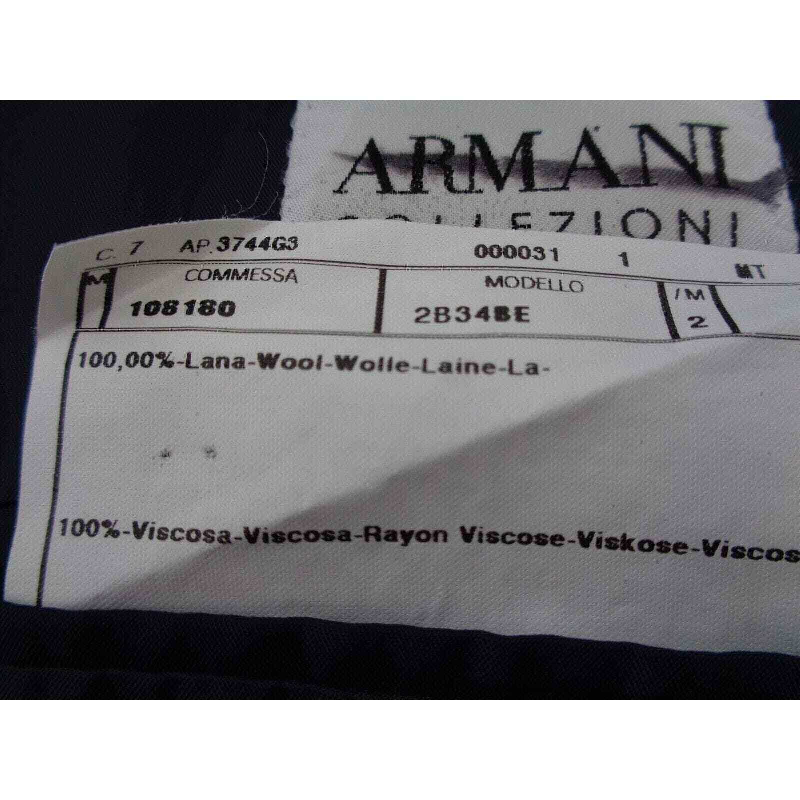 Armani Collezioni Men's 42R Navy Suit jacket Blaz… - image 8