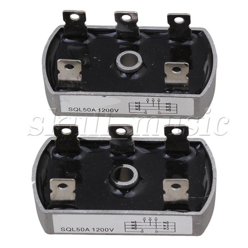2 Pcs Bridge Rectifier 3 Phase Diode 50 Amp 1200V SQL50A Aluminum