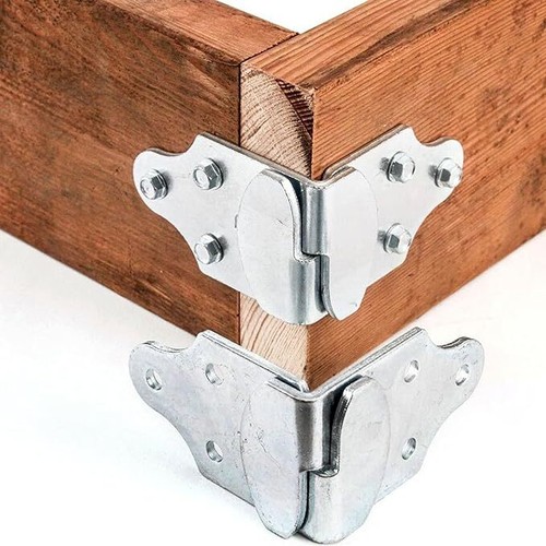 2 juegos de esquinas remolque utilitario lados de madera pestillo estante estaca cuerpo puertas soportes - Imagen 9 de 9