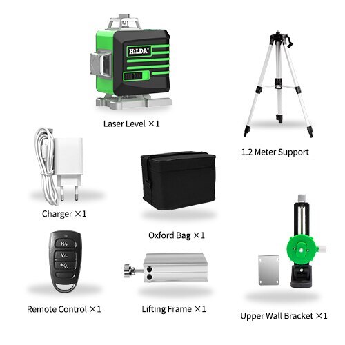 12/16 Lines 3/4D Laser Level Level 360 Horizontal And Vertical Cross Laser Level - Bild 44 von 52