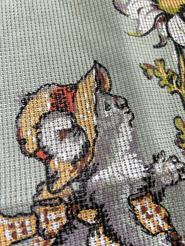 D'Art Gardening Koala with Daisy Series Cross Stitch Stamped Fabric 11x14 - Picture 3 of 5