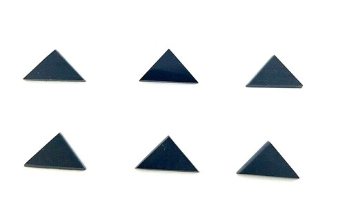 NOS Neu Antik Vintage Schwarz Onyx Dreieck Steine 6/Bestellung 6,5 mm x 10,5 mm N846 - Bild 2 von 2