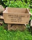 Vintage Style Wooden Steak & Ale Tin Mix Crate With Rope Handles