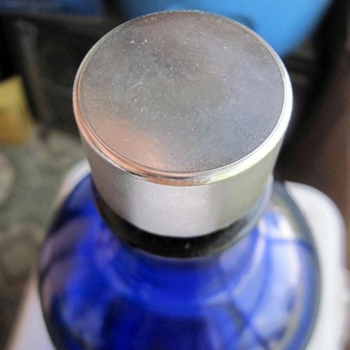 Leer 1,75L SKYY Vodka Transluzent Dunkelblau Glas Spiritus Baum Hof Deko - Bild 7 von 12