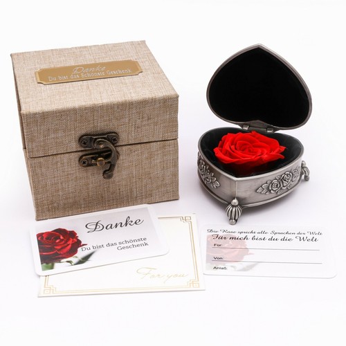 Infinity Rosenbox Blumenbox echte Rose + GRAVUR Muttertag Geschenk Damen Frauen - Bild 8 von 12