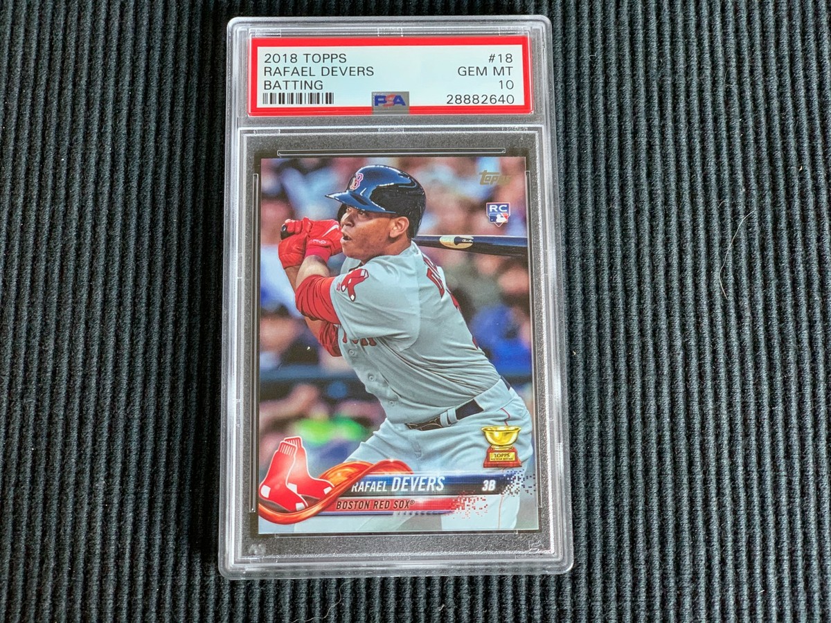 2018 TOPPS #18 RAFAEL DEVERS *ROOKIE BATTING PSA 10 GEM MINT