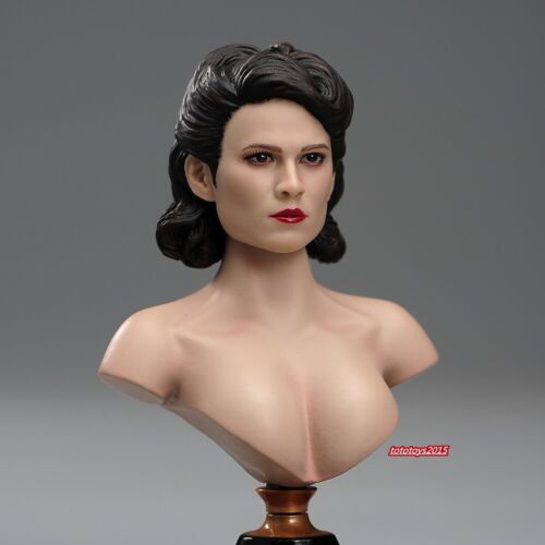 Escultura 1:6 de la novia del Capitán América Hayley Atwell Head para cuerpo femenino de 12 - Imagen 2 de 24