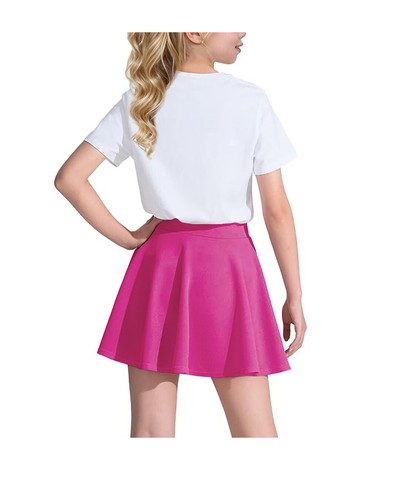 Girls Skater Skirt High Waist Flared Mini Skirt Casual Dance Party Outfit - Picture 21 of 30