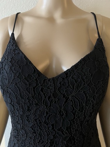 NWT $340 HAYLEY PAIGE Black LACE Full-Length Evening Wedding dress size 14 - Picture 3 of 15