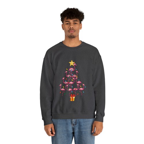 Flamingo Weihnachtsbaum Sweatshirt, Weihnachtsgeschenk Ugly Christmas Sweater - Bild 29 von 33