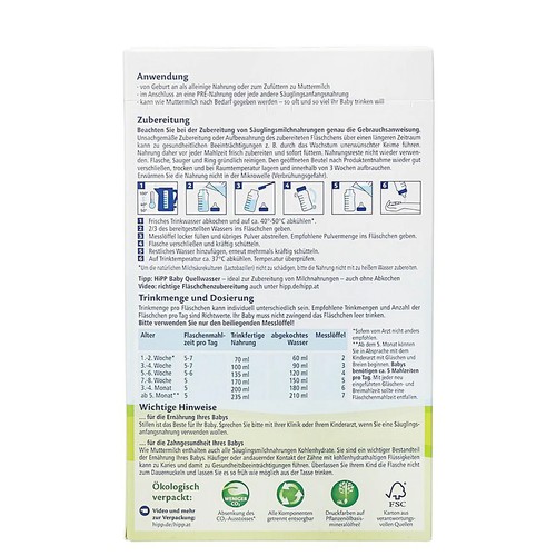 HiPP formula Stage 1 Organic Combiotic milk (600g)- German - Picture 4 of 4