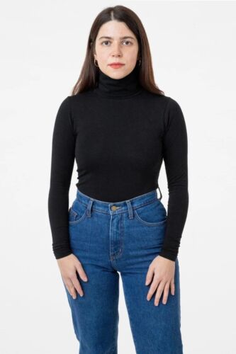 LADIES LONG SLEEVE POLO NECK ROLL NECK TOP WOMENS TURTLE NECK PLAIN JUMPER 8-26 - Picture 7 of 7