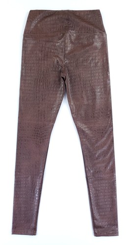 7 For All Mankind Mujer XS Cocroc Cuero Sintético Elastizado Marrón Nuevo con Etiquetas - Imagen 4 de 7