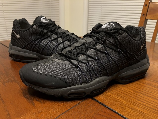 Men's Nike Air Max 95 Ultra Jacquard BlackSilverGray 749771001 Size 10.5 Men's Nike Air Max 95 Ultra Jacquard BlackSilverGray 749771001 Size 10.5