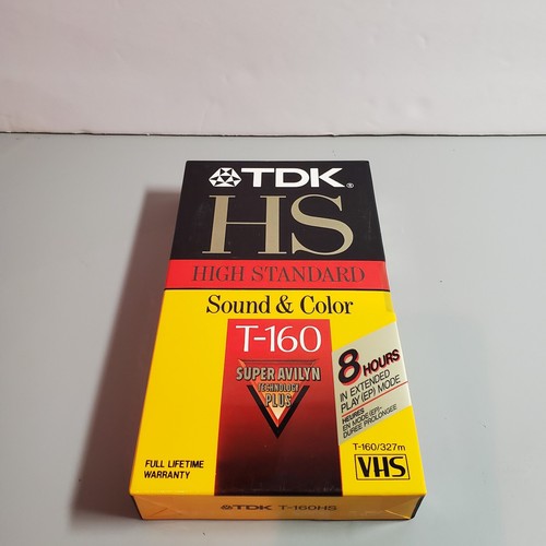 NUOVE 8 videocassette VHS vuote sigillate TDK T-120 T-160 Maxell T-120 - Foto 3 di 4