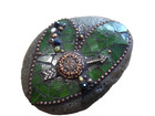 Beautiful Mosaic Garden Stone With Heart And Arrow Signed And Dated 2019