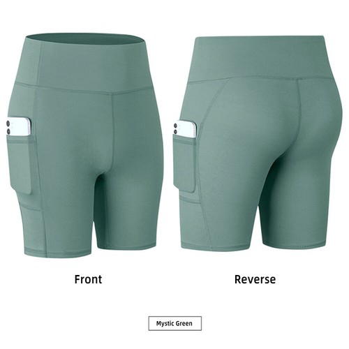 High Waisted Biker Shorts for Women Workout Athletic Yoga Leggings with Pockets - Picture 3 of 18