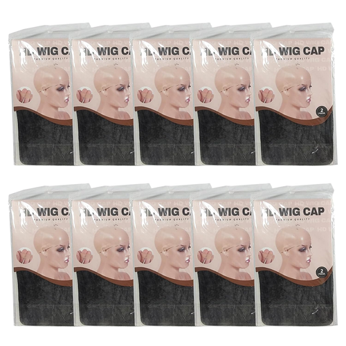 20 Pcs Real Ultra Thin HD Black Nylon Wig Caps - Comfortable, Stretchy, and Invi - Picture 2 of 7