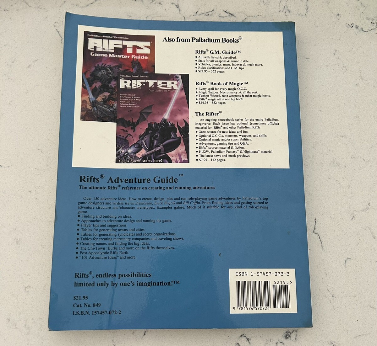 Rifts® Adventure Guide RPG Palladium Books Sourcebook | eBay