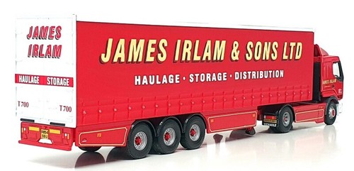 Corgi 1/50 Scale 75606 - Renault Curtainside Truck & Trailer James Irlam - Red - Picture 2 of 6