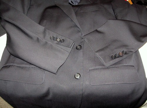 BROOKS BROTHERS MENS NAVY BLUE WOOL 2-BUTTON SPORTS JACKET SIZE 44 R MADE IN USA - Picture 1 of 12