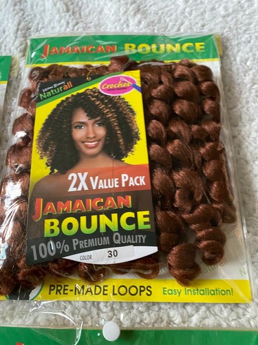 Lot of 4 Packs Urban Beauty Naturall Jamaican Bounce Brown Crochet Braidable (K4 - Picture 2 of 5