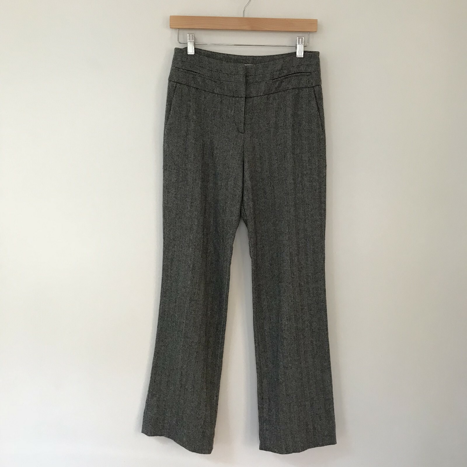 Karen Millen Wool Career Herringbone Tweed TailGoldt Trousers Pant, AU Größe 10 Karen Millen Wool Career Herringbone Tweed TailGoldt Trousers Pant, AU Größe 10