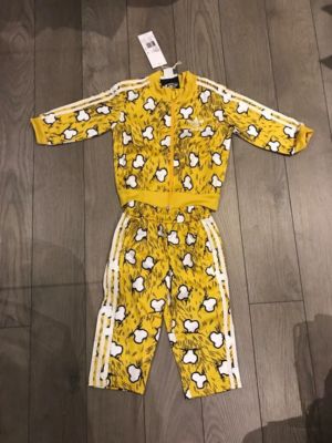 yellow adidas tracksuit kids
