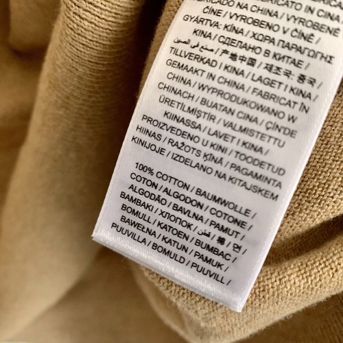 Gant V-Neck Jumper Mens 2XL XXL Khaki Melange Cotton Preppy Sweater Logo - Picture 8 of 8