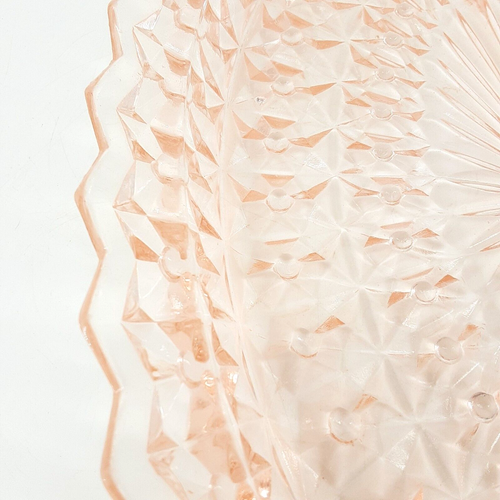 Jeannette Knöpfe Schleifen Oval Platte Urlaub Rosa Vertiefung Glas 11 1/2" - Bild 4 von 8
