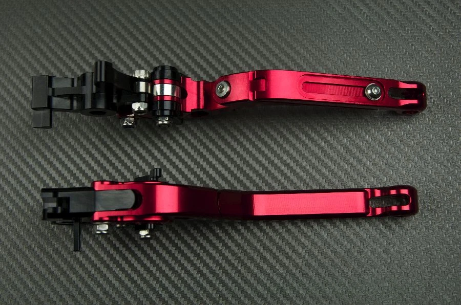 Faltbare Einstellbarer Hebel Paar Flip Up Rot CNC HONDA CBR954RR CBR 954 900 RR - Bild 2 von 4