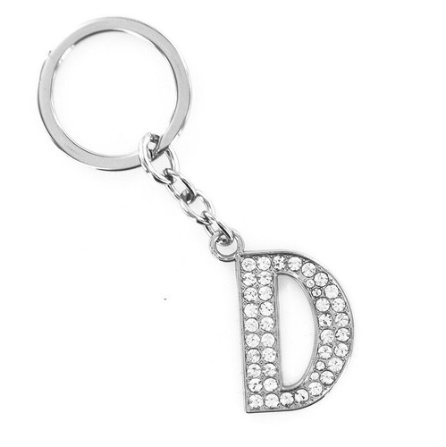 Keyring A-Z Shinny Letter Initial Alphabet Bling Name Crystal Chain Gift - Picture 5 of 27