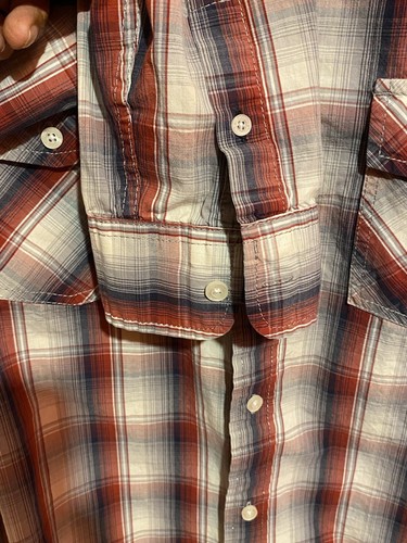 Aeropostale Shirt Adult Large Snap Button Up Long Sleeve Mens - Picture 4 of 6