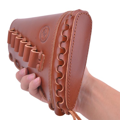 Leather Suede Shotgun Ammo Holder Rifle Magazine Pouch for .30-06.22MAG 20/16GA - Picture 34 of 64