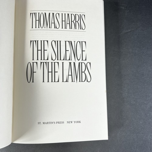 The Silence of the Lambs Thomas Harris HCDJ 1988 Gutter Code HB 6T - Foto 5 di 12