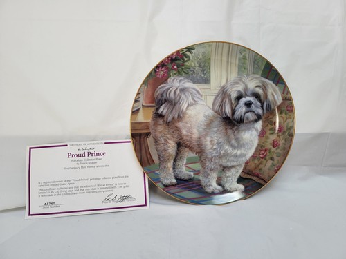 Lhasa Apsos PROUD PRINCE Danbury Mint Porcelain Plate Collection A1740 COA
