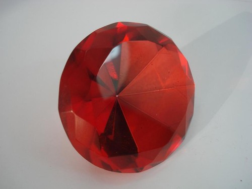 ANTIQUE DESKTOP CRYSTAL GLASS PAPER WEIGHT DIAMOND - Picture 2 of 6