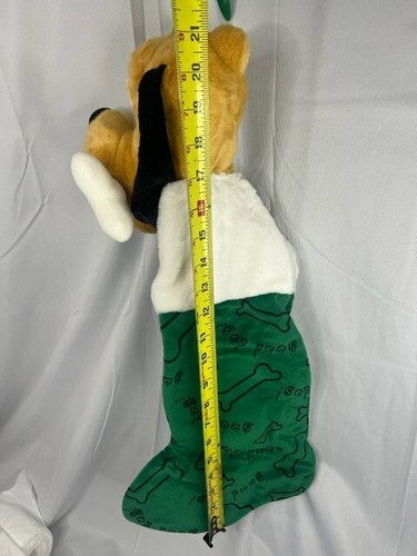 Vintage Disney Pluto mit Knochen guter Hund Plüsch SELTEN WEIHNACHTSSTRUMPF 21 Zoll - Bild 6 von 7