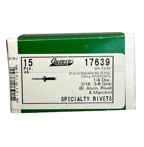 15 remaches especiales Auveco 17639 Ford: N806830-S100 y Chrysler: 6035201 - Imagen 3 de 3