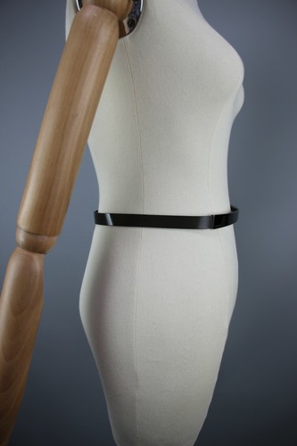 GUCCI Authentic Gucci Narrow Limited Edition Leather Gray skinny Belt Size XS-M - Picture 5 of 12