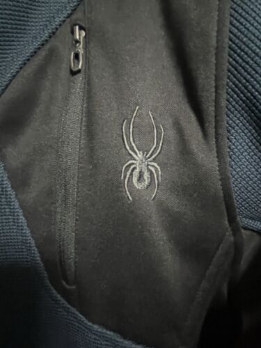 Spyder Waffle Knit 1/2 Zip Thermal Sweater Jacket Navy Blue Men’s Large - Picture 8 of 15