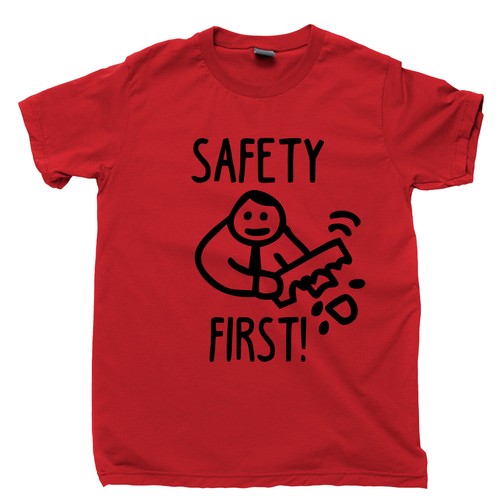 Camiseta Safety First Brazo Cortado Estupido Divertido Humor Oscuro Meme Broma Mordaza Camiseta Regalo - Imagen 7 de 13