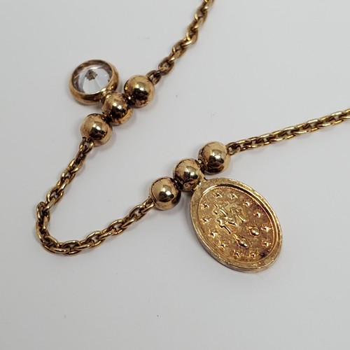 "Collar Vintage MARCADO DYADEMA ITALIA 925 Cadena de Plata Esterlina Oro Lavado 18" - Imagen 9 de 15