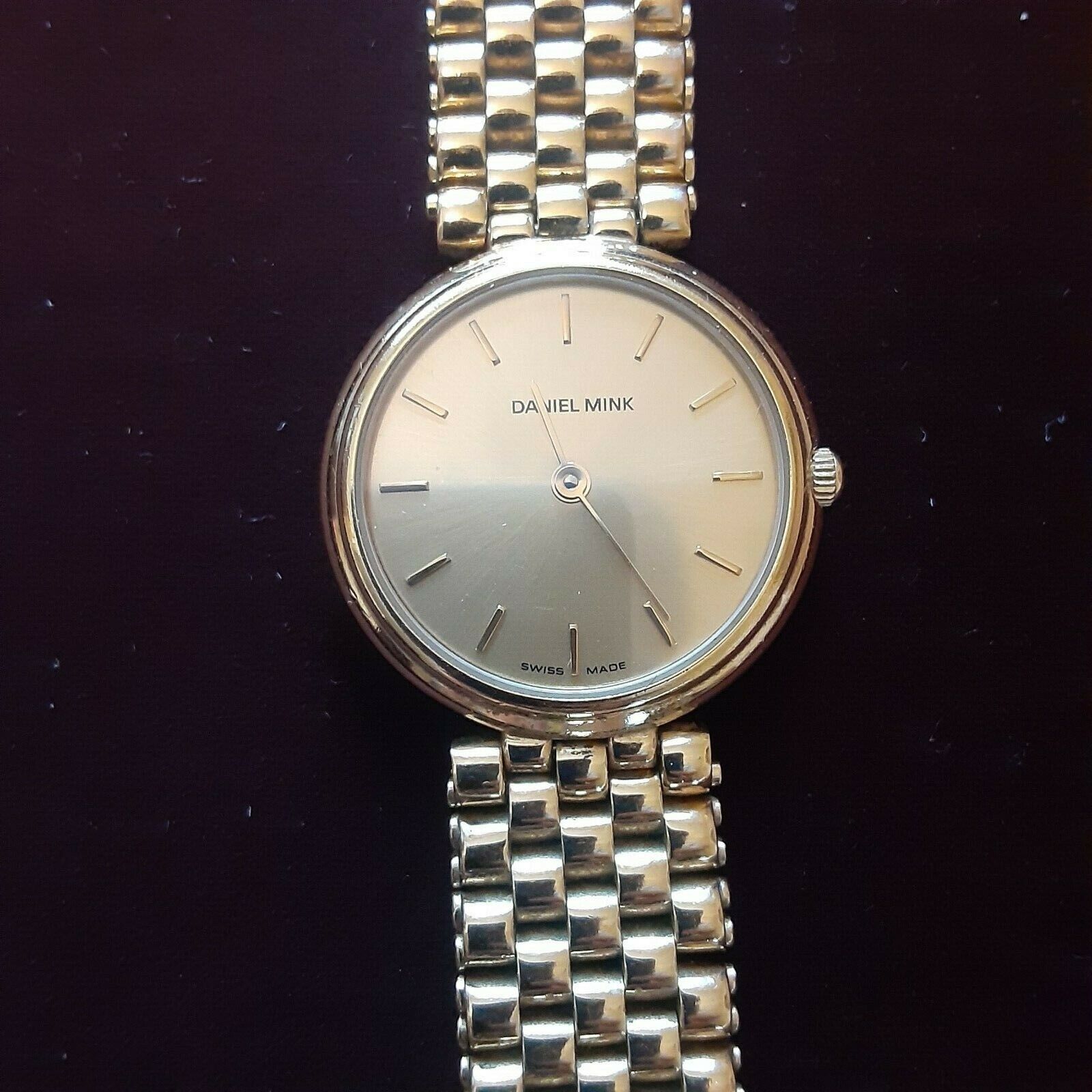 ($900) Daniel Mink Women’s Fine Gold Plated Swiss Quartz Dress Watch 2845