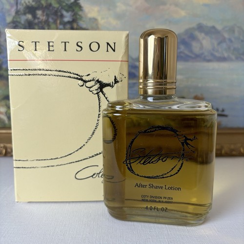 Vintage STETSON Men's 4 oz After Shave Lotion NEW Old Stock + BOX Old Version!