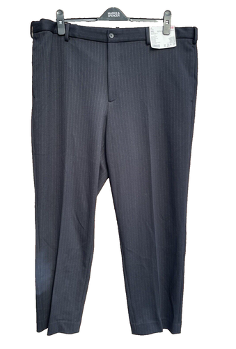 UNIQLO Men's Navy Blue Stripe Smart Ankle Pants Straight Trousers Size XXL / 42W - Picture 1 of 10