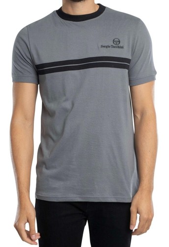 Sergio Tacchini Men's Master T-shirt Short Sleeve Tee Cotton Retro Top New S-4XL - Picture 34 of 55