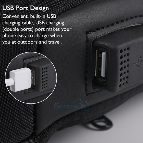 Bandolera Para Hombre Mochila Viaje Cartera Bolso de Hombro Mariconera NEW - Picture 6 of 14