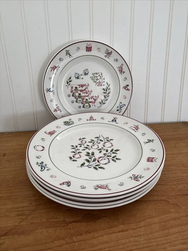 Set Of 4 Johnson Brothers Twelve Days Of Christmas Dinner Plates - Picture 2 of 12