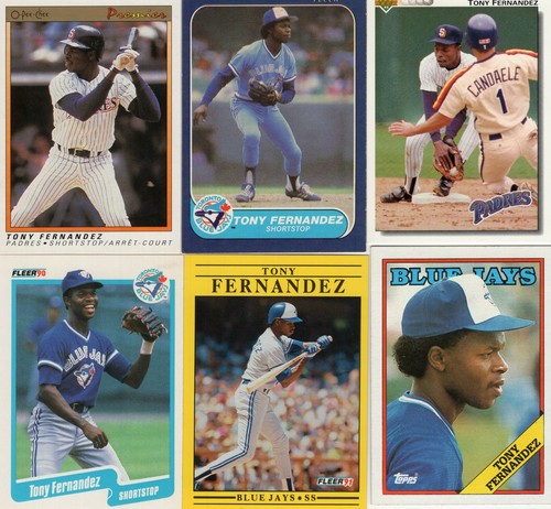 TONY FERNANDEZ Lot of 34 Different Premium MLB Baseball Cards Padres & Blue Jays - Picture 5 of 7